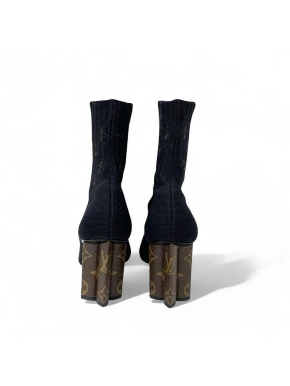 Louis Vuitton Silhouette Line Monogram Boots Short Shoes Fabric Leather - Picture 5 of 9